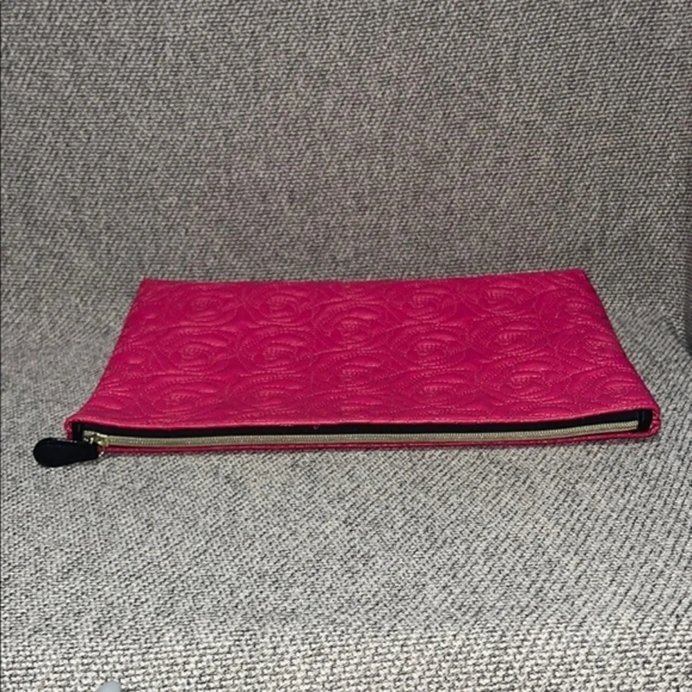 Betsey Johnson Pink Floral Embossed Laptop Bag